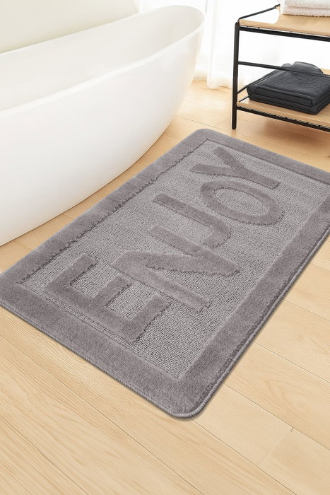 Mijölnir Enjoy - Alfombrilla de baño Gris 60 x 100 cm
